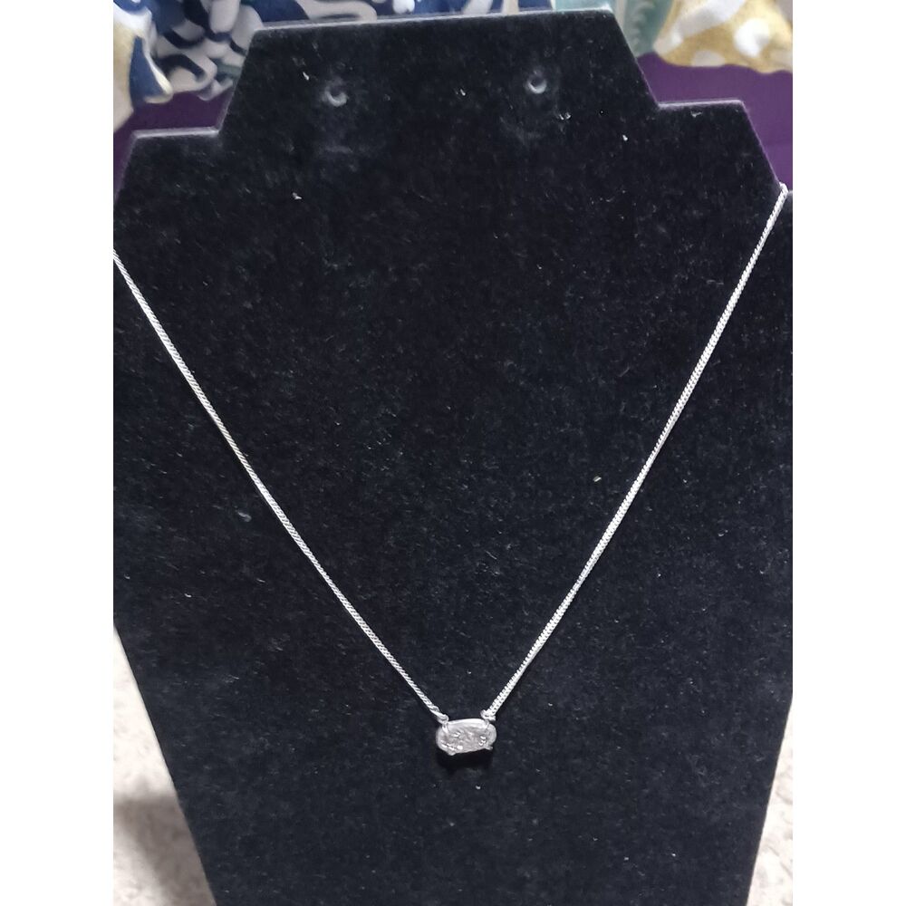 LUNA NORTE Silver-Toned Druzy Necklace, 18"